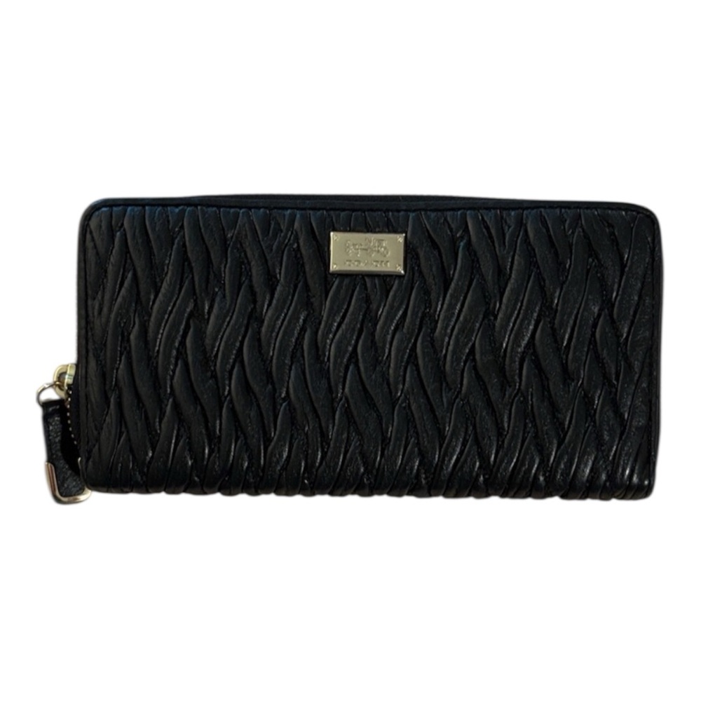 Coach Black Textured Women's Wallet